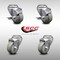 Service Caster 3 Inch SS Gray Polyurethane Wheel Swivel Bolt Hole Caster Set with 2 Brake SCC SCC-SSBH20S314-PPUB-TLB-2-S-2 - alternate 6